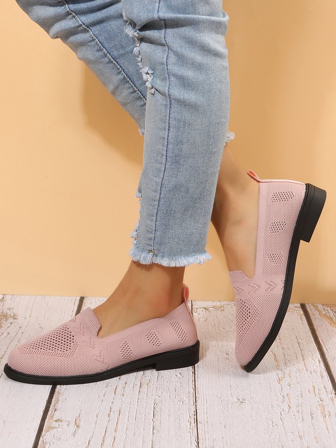 Casual Minimalist Slip On Flat Loafers