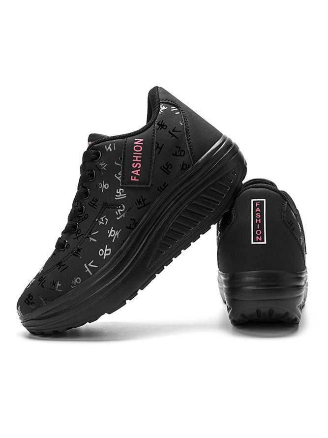 Lightweight Platform Casual Sneakers