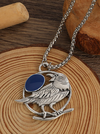 Casual American Eagle Pendant Necklace Everyday Denim Matching Jewelry