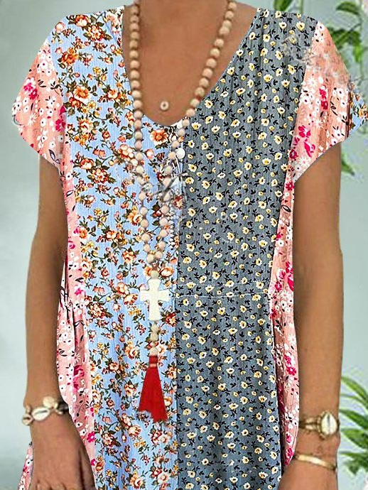 Loose Casual Disty Floral Dress