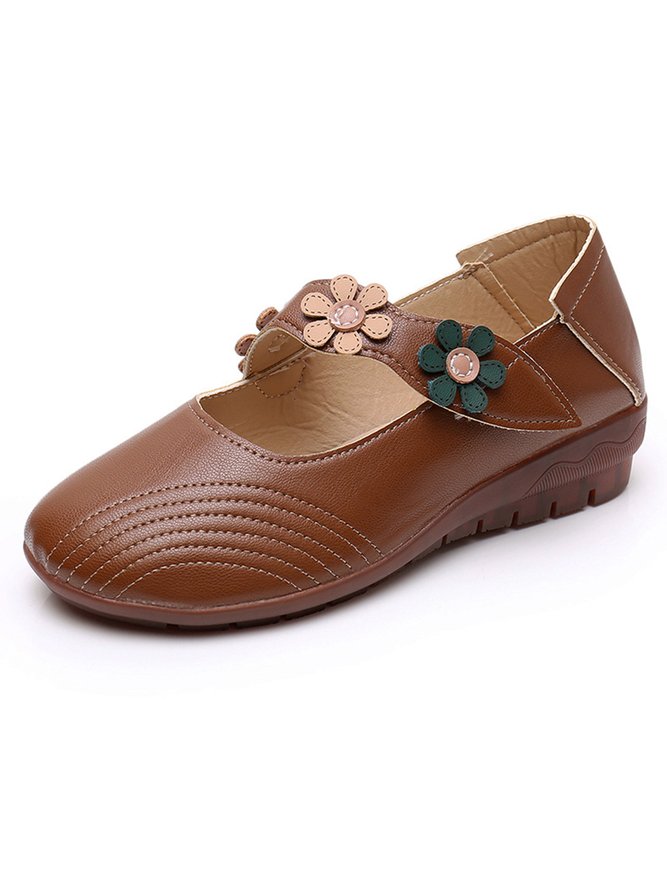 Vintage Floral Soft and Comfortable Mary Jane Shoes