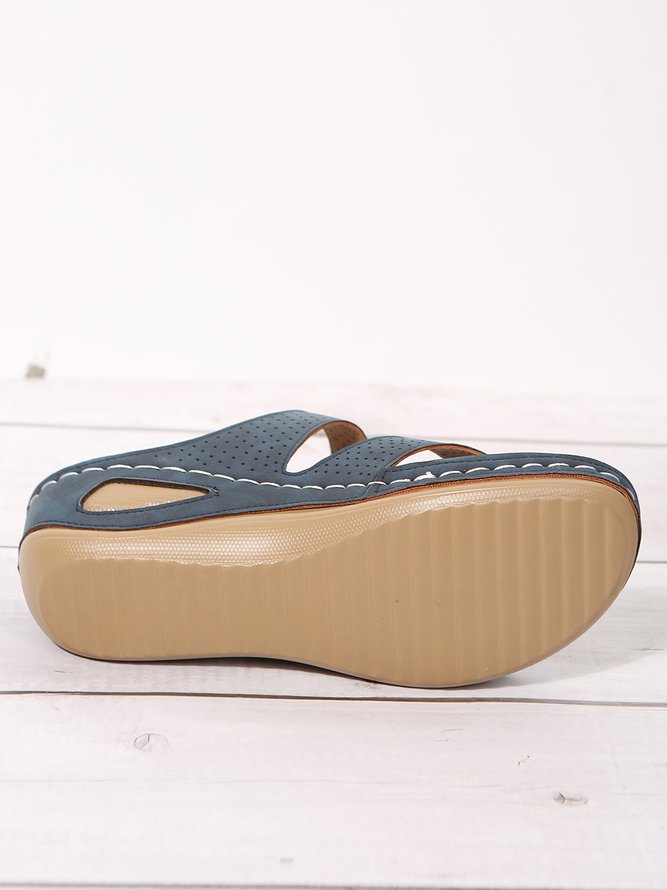 Retro Casual Breathable Flip Flops Massage Function Sandals