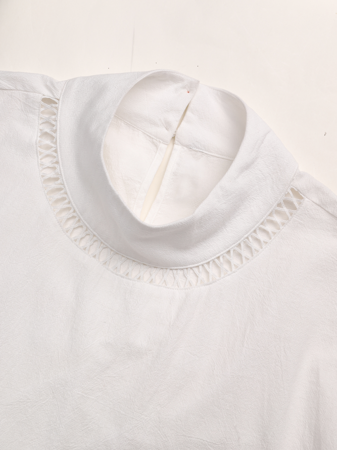 Cotton And Linen Lace Shirt