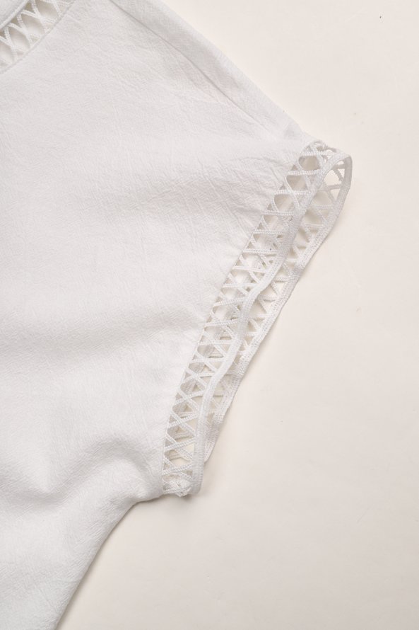 Cotton And Linen Lace Shirt