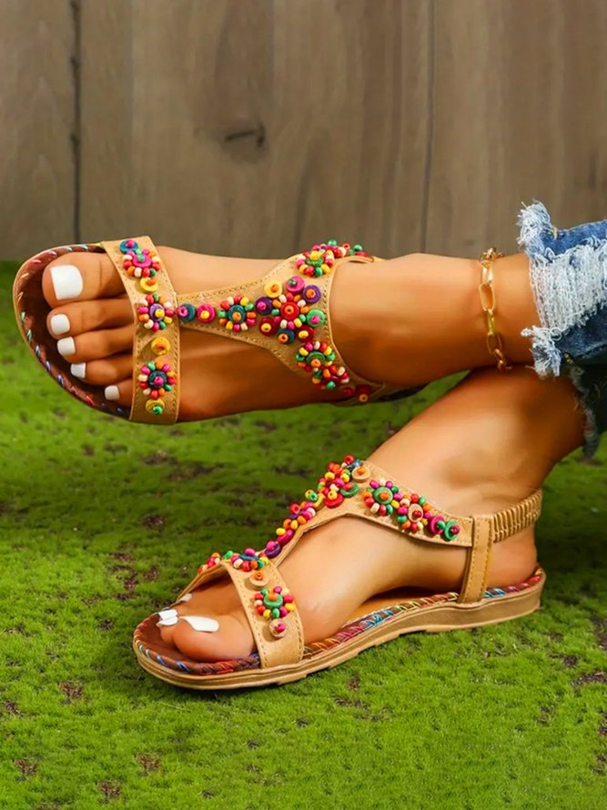 Bohemian Ethnic Handmade Beaded Sandals