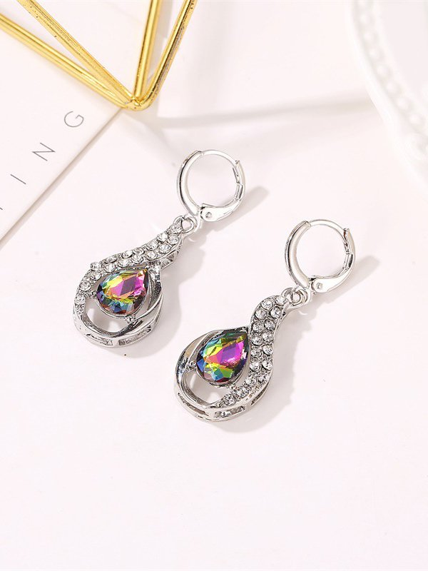 Urban Casual Colorful Austrian Crystal and Diamond Earrings
