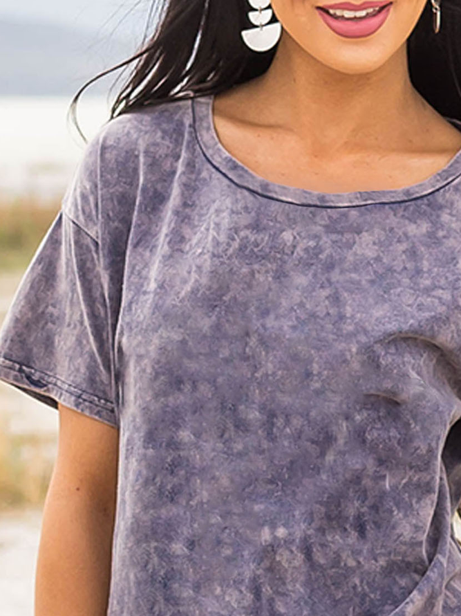 Women's summer vintage made old short sleeve T-shirt top