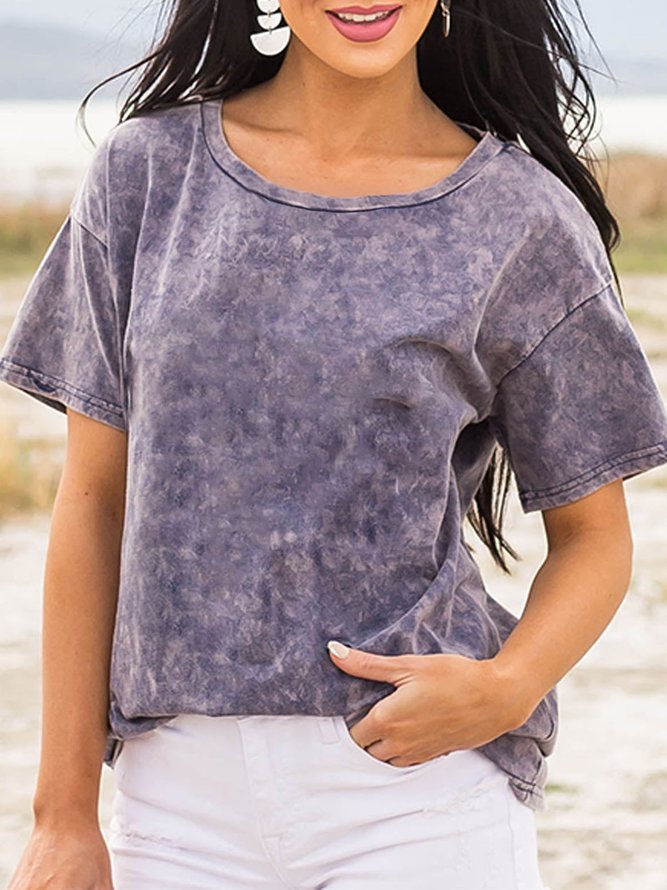 Women's summer vintage made old short sleeve T-shirt top