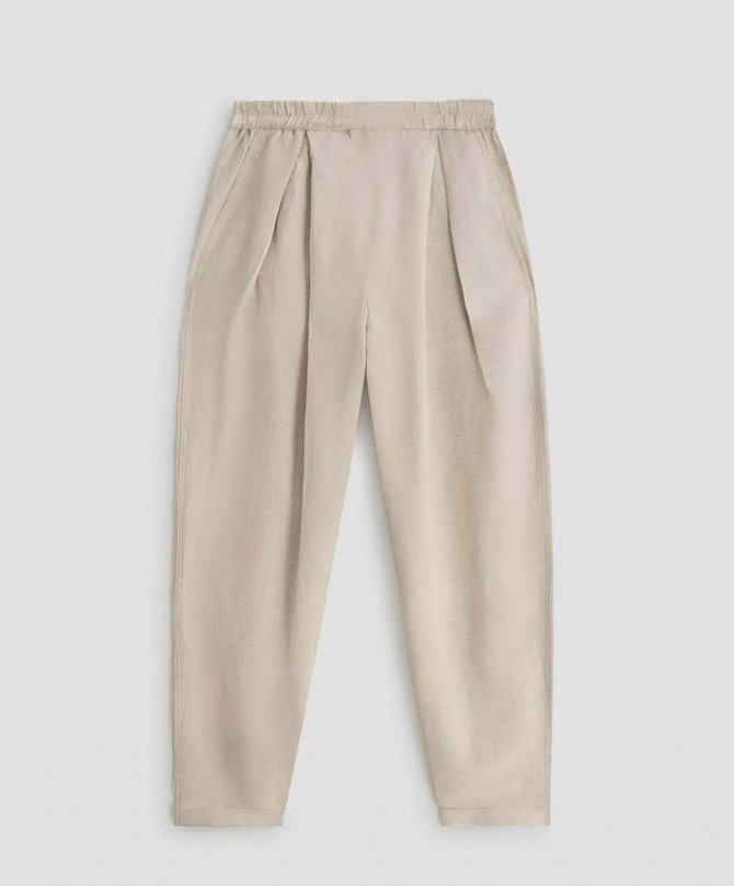 Linen Cotton And Linen Plain Loose Summer Pants