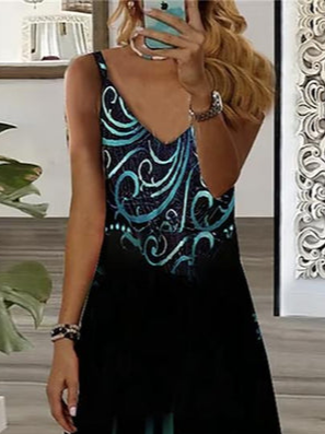 Women's Maxi Dress Summer Ombre Dress Spaghetti Casual Slip
