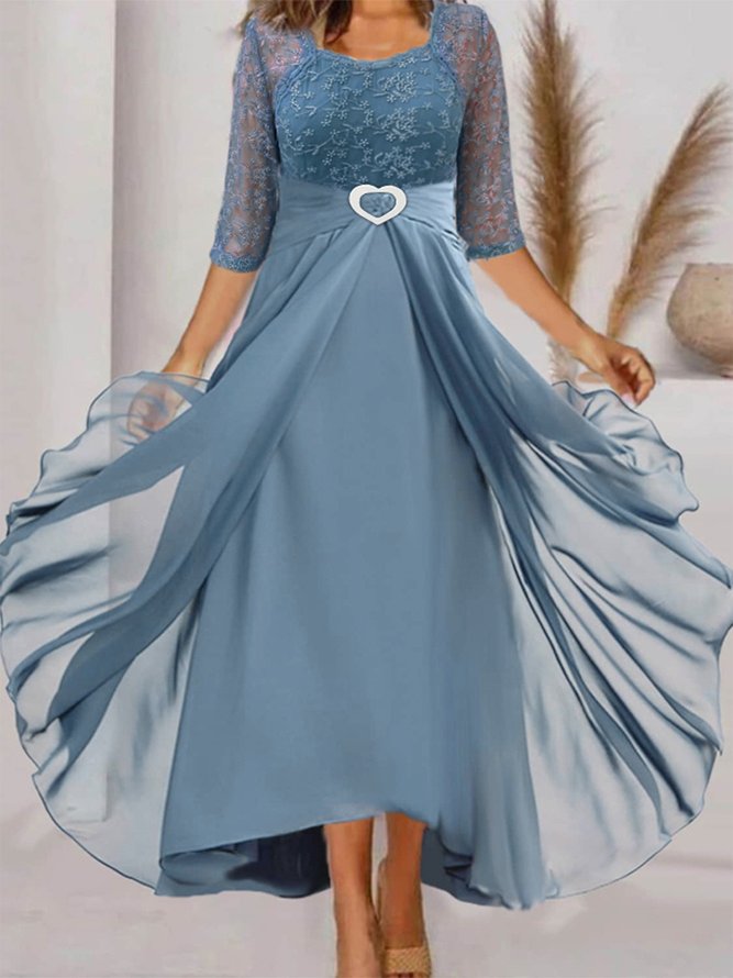 Lace Elegant Lace V Neck Dress