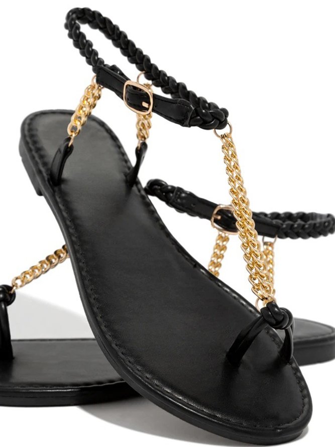 Trendy Chain Flip Sandals