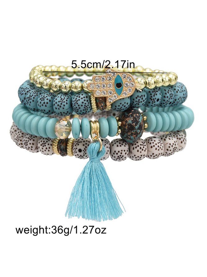 Turquoise Beaded Multilayer Bracelet Casual Vacation Ethnic Women's Jewelry