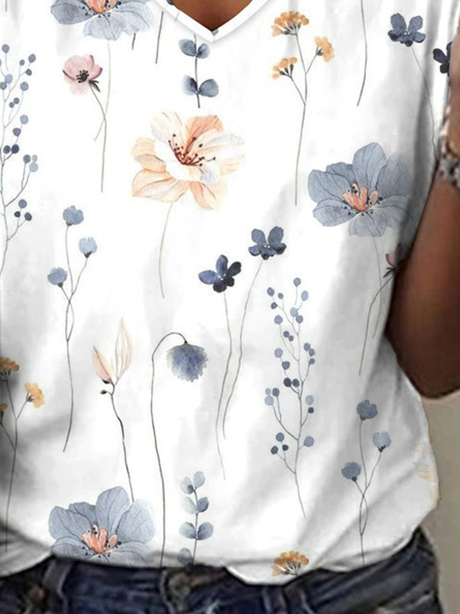 Casual Floral Loose T-Shirt
