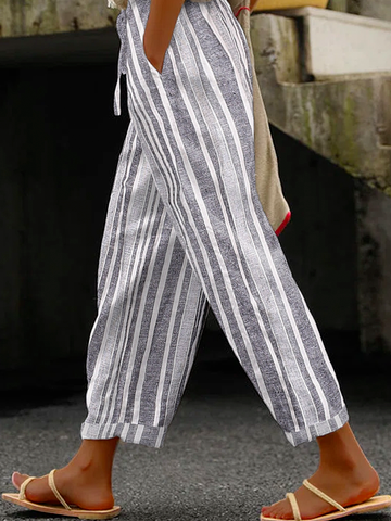Striped Casual Loose Pants