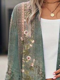 Others Loose Casual Knitted Kimono