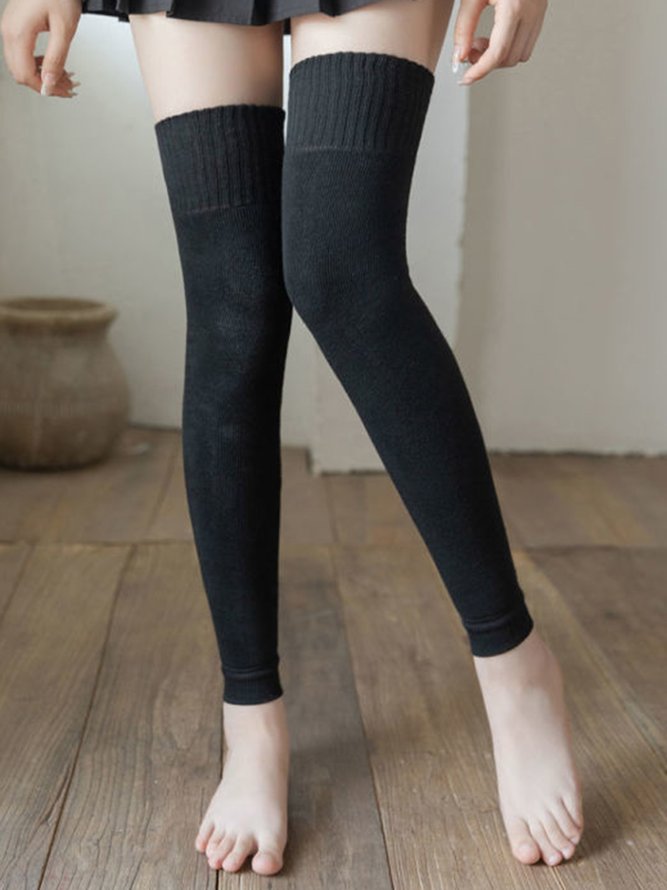 1pair Women Minimalist Warmth Over the Knee Socks