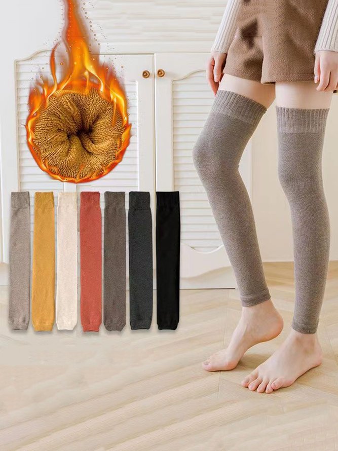 1pair Women Minimalist Warmth Over the Knee Socks