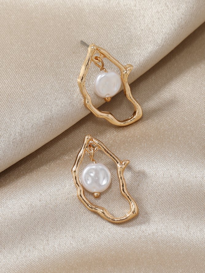 Elegant Imitation Pearl Earrings