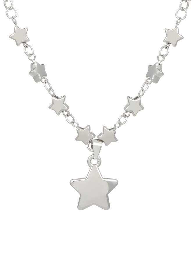 Street Star Silver Pendant Necklaces