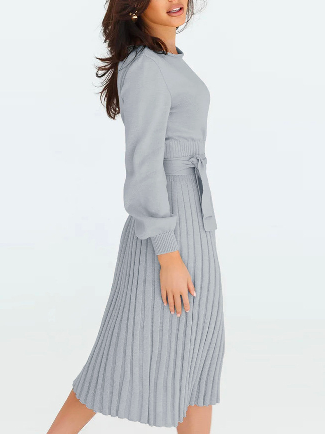 Loose Elegant Yarn/Wool Yarn Sweater Dress With No
