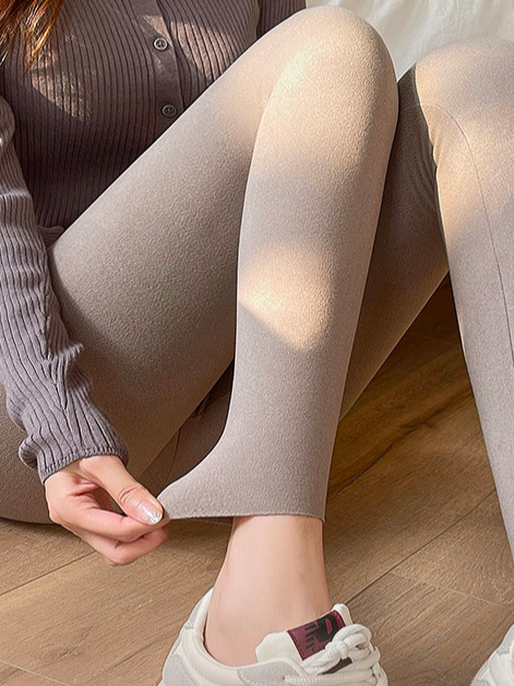 Tight Elegant Fluff/Granular Fleece Fabric Legging