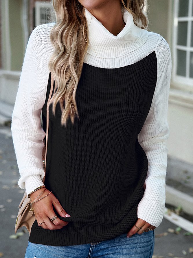 Stand Collar Casual Sweater