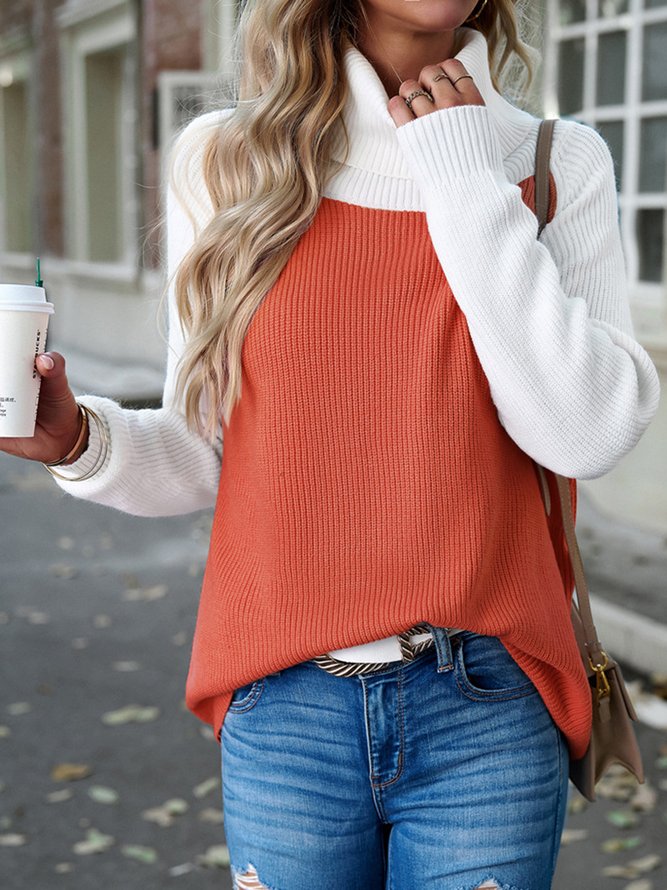 Stand Collar Casual Sweater