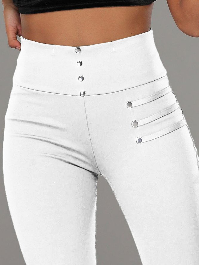 Regular Fit Plain Casual Pants