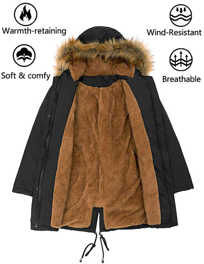 Fluff/Granular Fleece Fabric Casual Padded Jacket