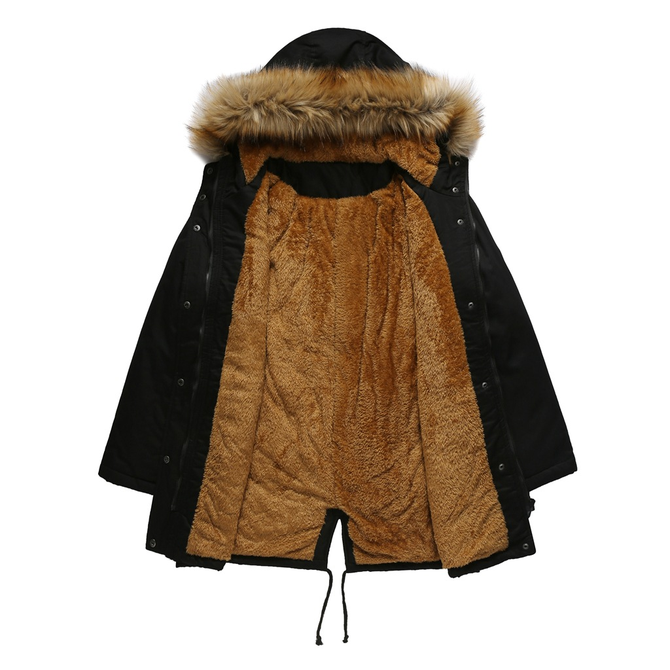 Fluff/Granular Fleece Fabric Casual Padded Jacket