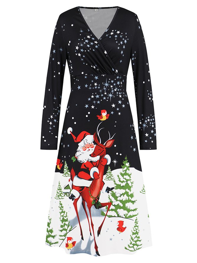 Christmas Casual Dress With No