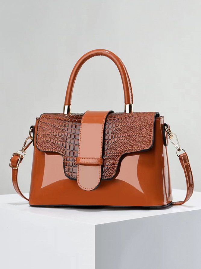 Women Plain All Season Urban Embossed Polyester Magnetic Daily Pebbled Leather Square Clutch Bags-image-16167493