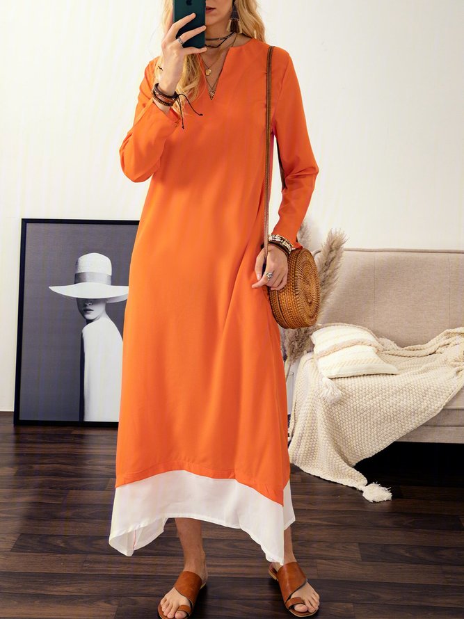 Linen Elegant A-line Casual Dress