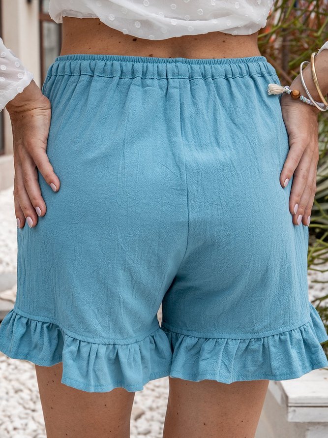 Women Folds Casual Shorts