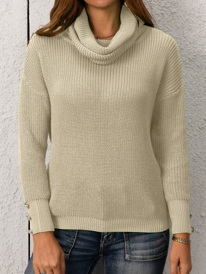 Loose Plain Acrylic Sweaters-image-9353413