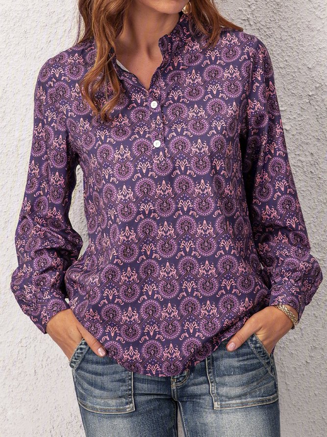 Floral Casual Printed Blouse