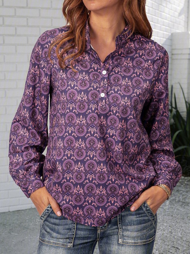 Floral Casual Printed Blouse