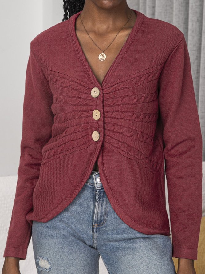 Knitted Long Sleeve Cardigans Sweater coat