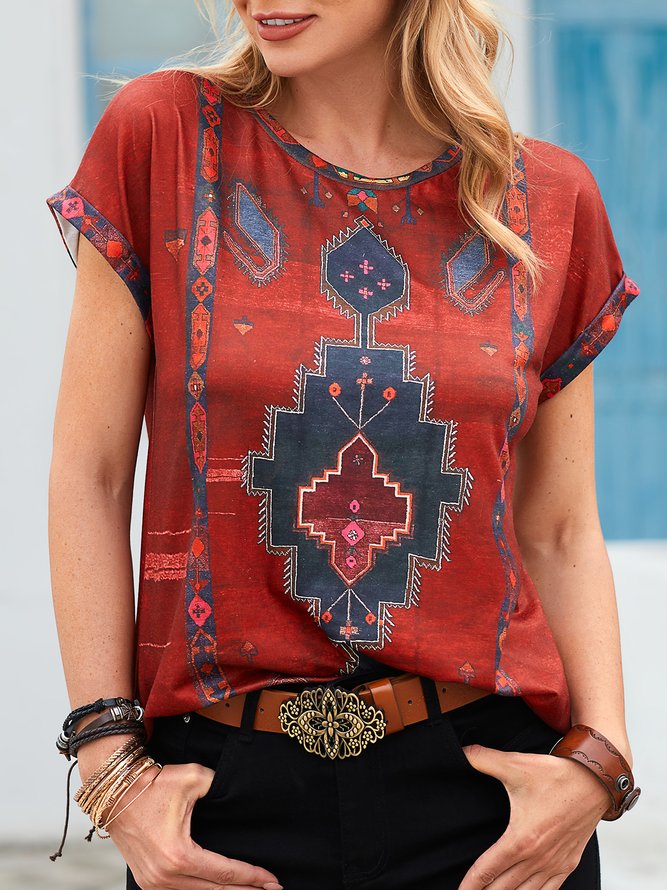 Loosen Tribal West Styles/Cows Shirts & Tops