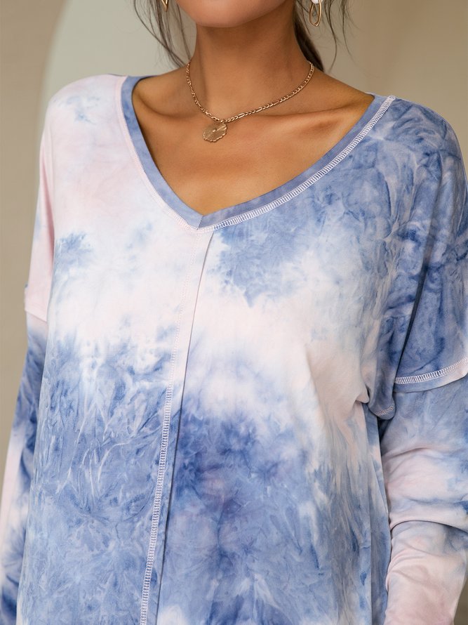Tie-Dyed Casual Tops