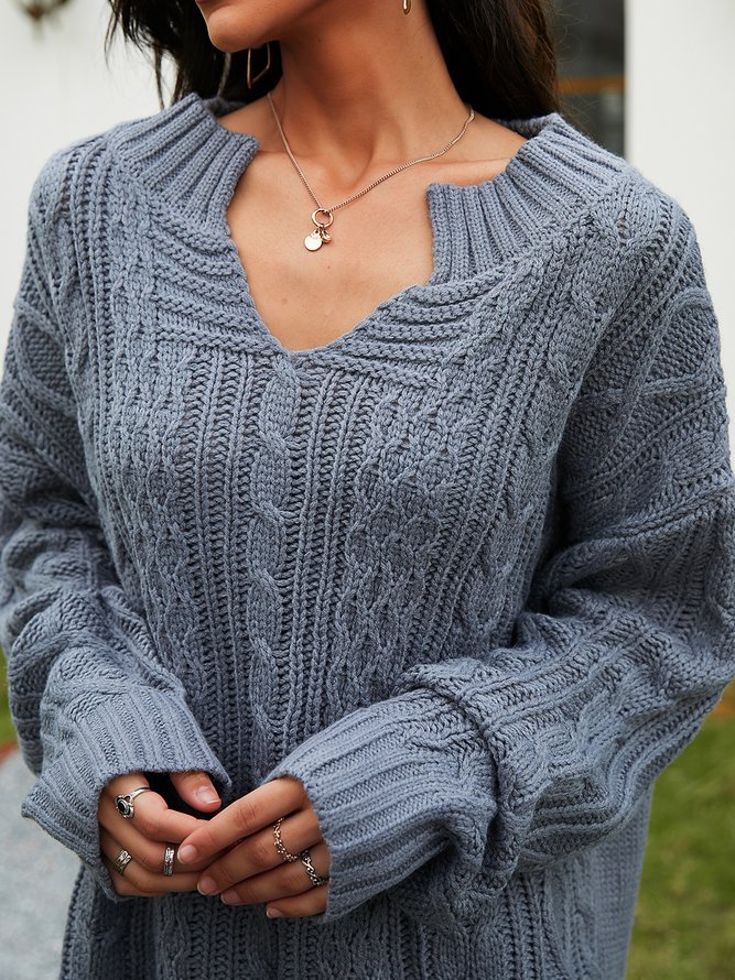 Casual V Neck Sweater