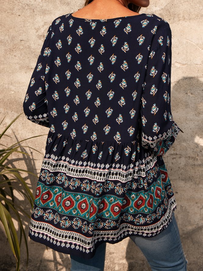 Fringed Tribal Casual Top