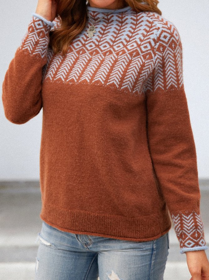 Tribal Casual Turtleneck Sweater