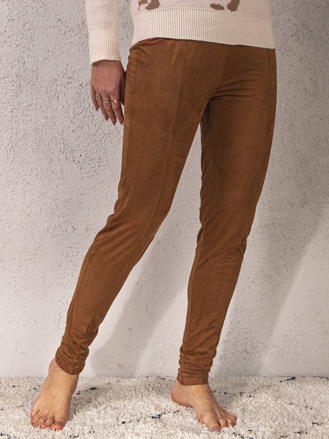 calvin klein faux suede leggings