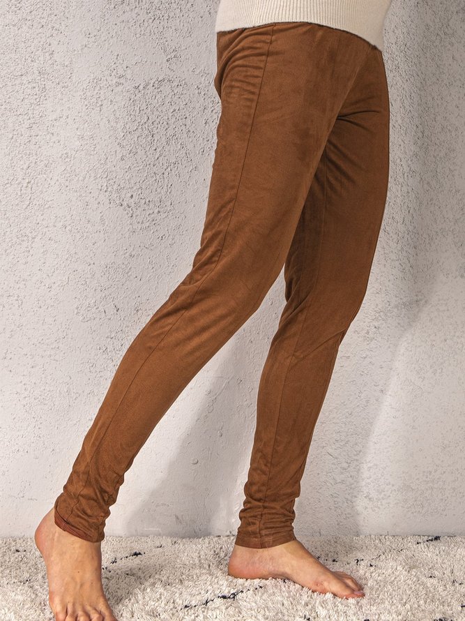 calvin klein faux suede leggings