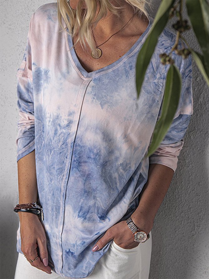 Tie-Dyed Casual Tops