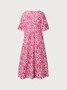 Women's Midi Dress Polka dots Dress Leaves Regular Fit Casual Dress