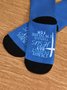 Women Casual All Season Text Letters Printing Breathable Daily Standard Polyester Cotton Over the Calf Socks Socks