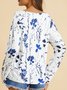 Casual Floral Autumn Polyester Daily Regular Regular Medium Elasticity Regular Size T-shirt for Women
